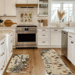 2pcs/3pcs Christmas Fleece Mat Set – Decorative Potted Plant & Bell Pattern for Home