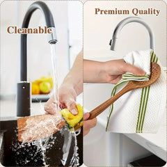 3pcs Teak Wooden Spoon Set – Non-Stick, Heat-Resistant & Ergonomic Cooking and Serving Spoons