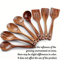 3pcs Teak Wooden Spoon Set – Non-Stick, Heat-Resistant & Ergonomic Cooking and Serving Spoons