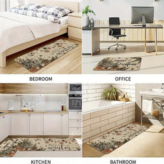 2pcs/3pcs Christmas Fleece Mat Set – Decorative Potted Plant & Bell Pattern for Home