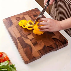 Heavy-Duty Wood Chopping Board – Non-Porous, Moisture-Resistant Kitchen Cutting Board (28×18cm)