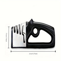 4-in-1 Knife & Scissors Sharpener – Professional Manual Sharpener with Diamond Blades