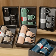 500ml Stainless Steel Vacuum Flask – Insulated Travel Mug with Bonus Cup