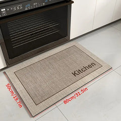 Dark Aroma Artificial Leather Kitchen Mat – Non-Slip, Soft & Durable Floor Mat