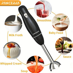 100W Immersion Hand Blender Set – Heavy-Duty Stainless Steel Handheld Blender with Whisk & Milk Frother Attachments