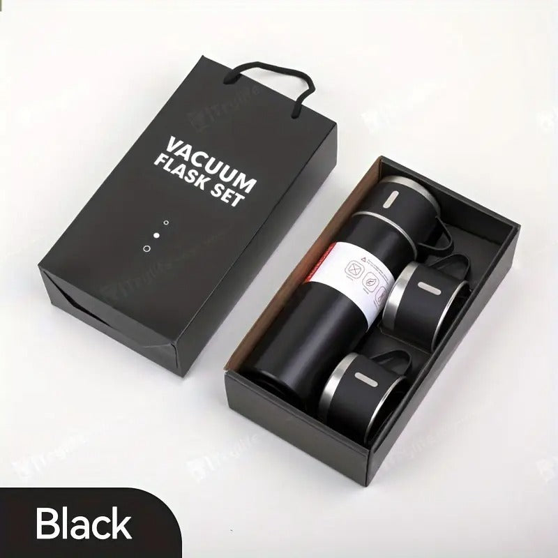 500ml Stainless Steel Vacuum Flask – Insulated Travel Mug with Bonus Cup