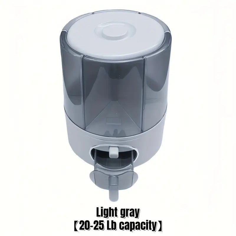 360° Rotating Rice & Grain Dispenser – 6-Compartment Airtight Organizer with Measuring Cup