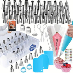 116pcs Cake Decorating Set – Baking Tools with Piping Nozzles, Pastry Bags & Storage Box